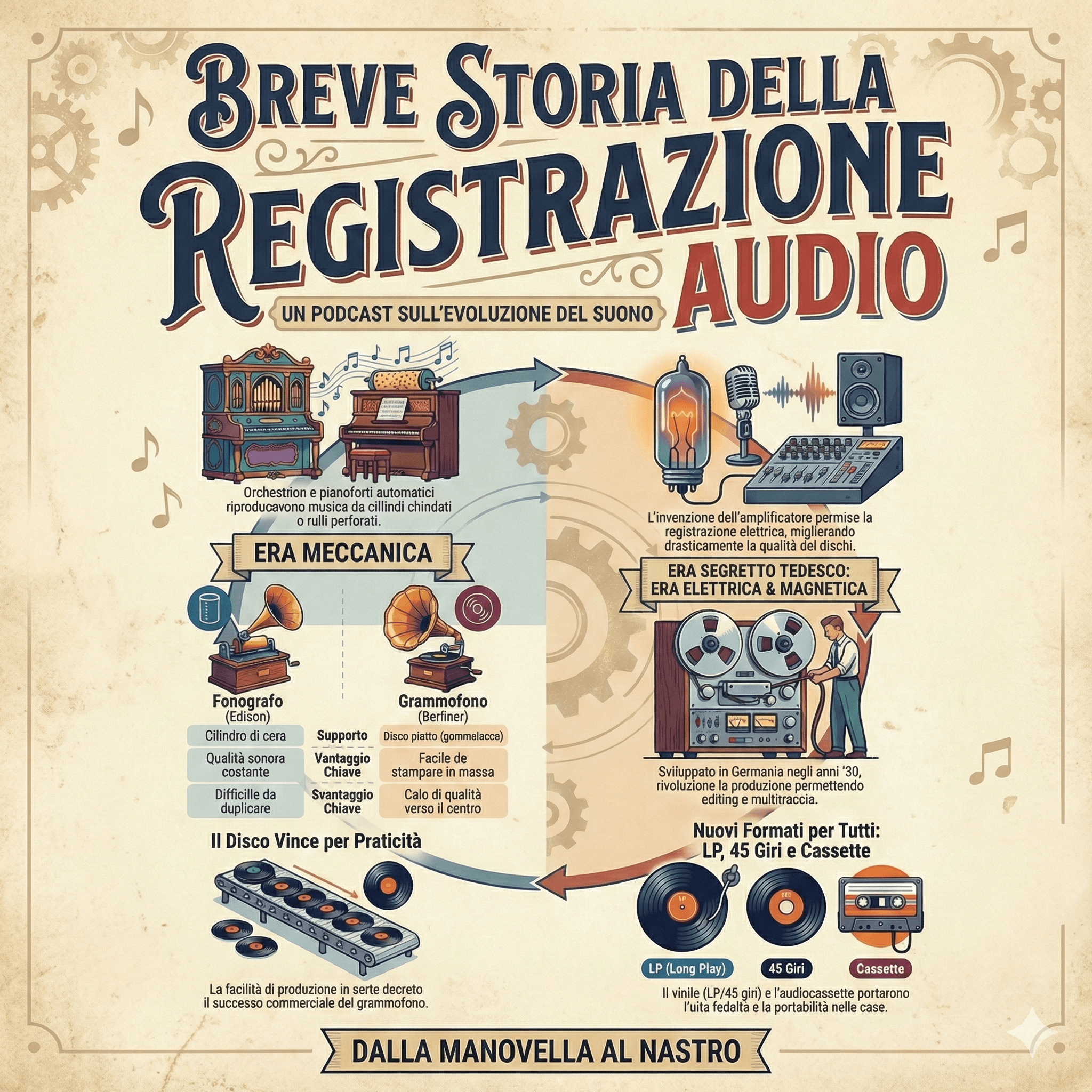 Breve storia della registrazione e della riproduzione audio